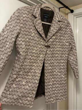 Light Academia Aesthetic  Blazer Overcoat Single Button Mid Length Sleeves